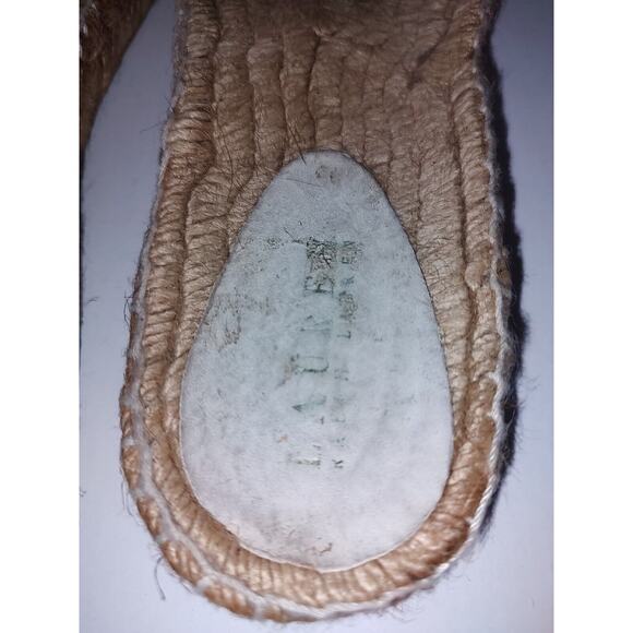 Lauren Ralph Lauren White Suede Leather Slip on Espadrille Flats Size 8.5 - Picture 5 of 6